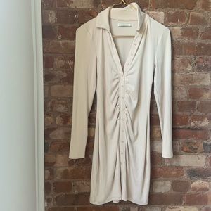 Abercrombie Ruched Knit Shirt Dress
